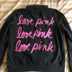Victoria secret pink half zip sweat shirt